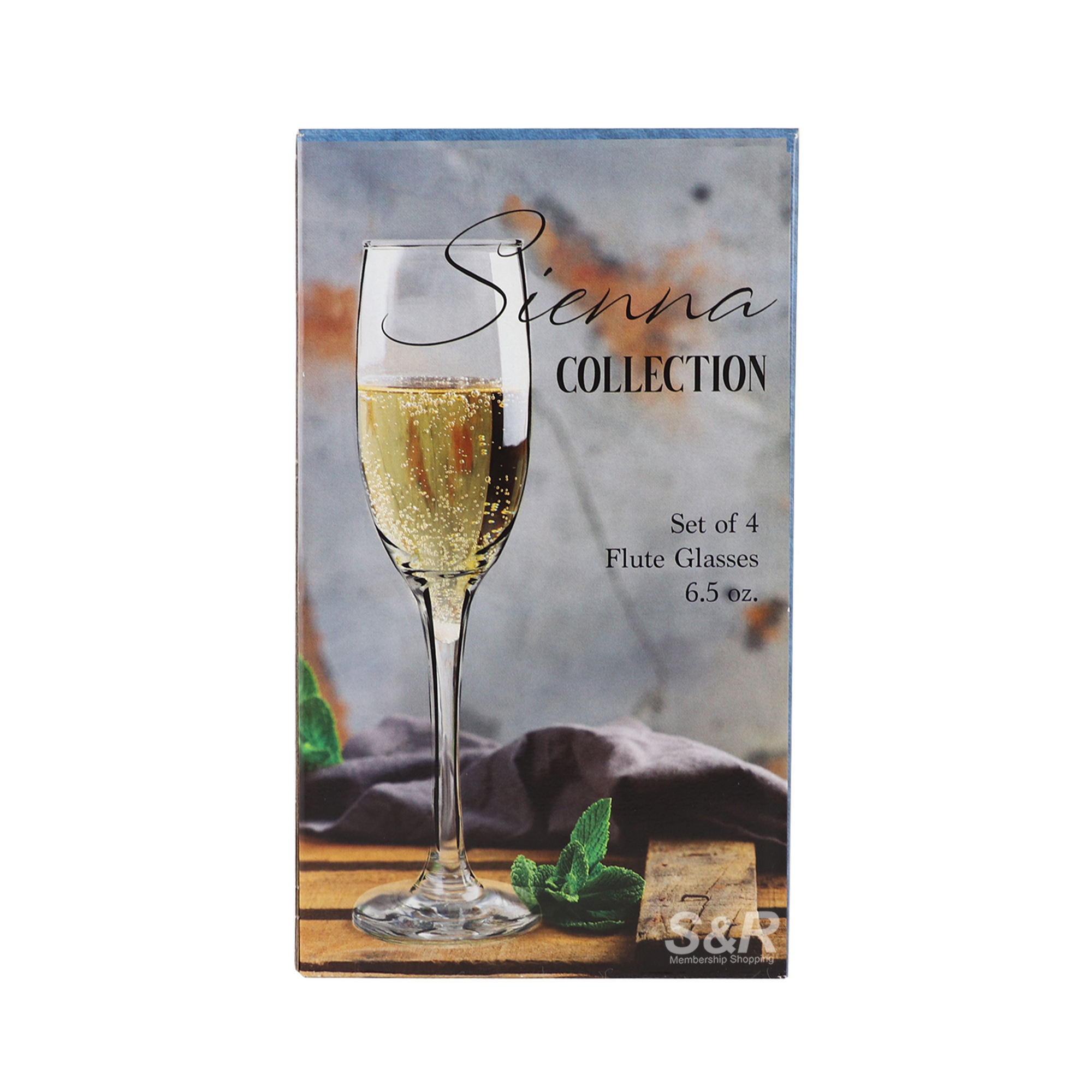 Sienna Collection FLute Glasses (184g x 4pcs) Sienna Collection FLute Glasses (184g x 4pcs)